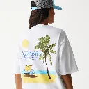 T-shirt Oversize New Era Vacation Graphic Blanc 3.webp