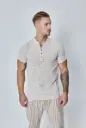 T-shirt uni effet Lin Beige