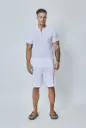 T-shirt uni effet Lin Blanc