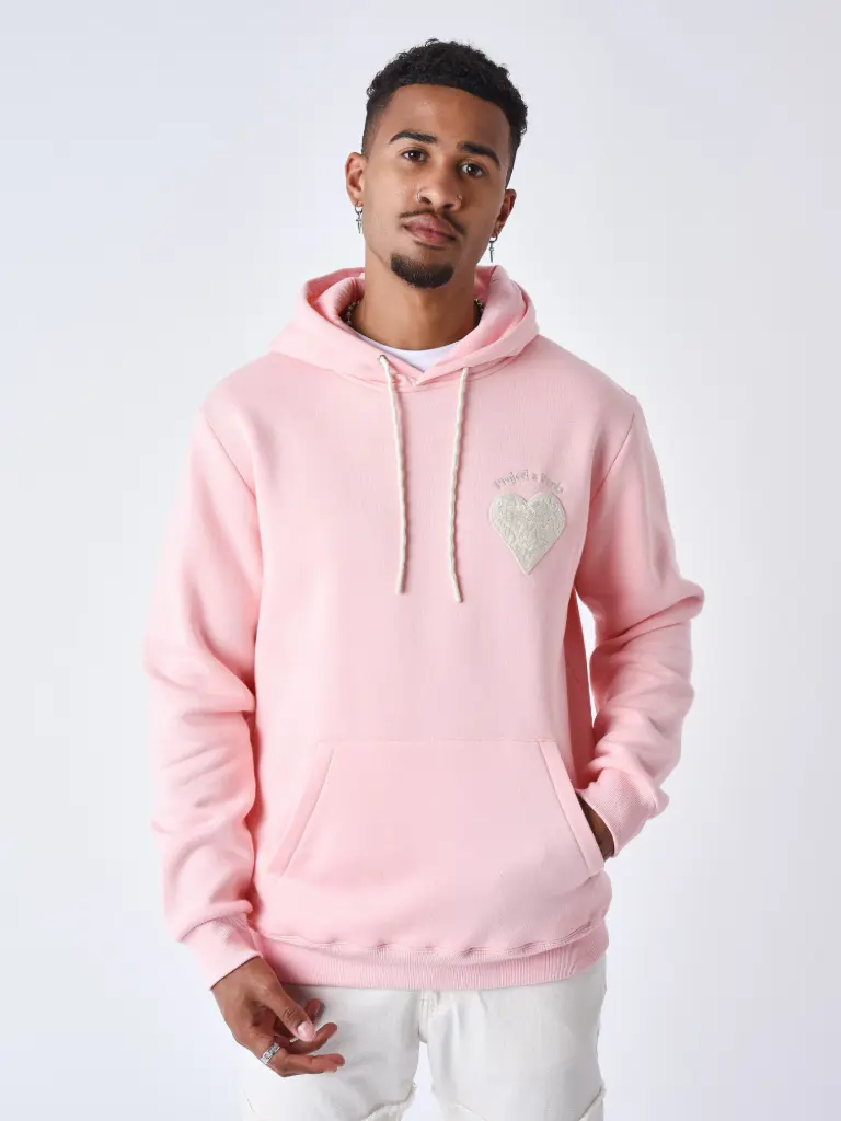 Hoodie Wicker heart Rose