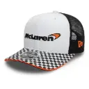 Casquette 9FIFTY Original Fit Snapback McLaren Racing Checkered Visor Blanc