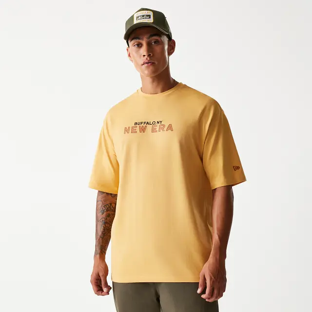 T-shirt Oversize New Era Vacation Graphic Beige