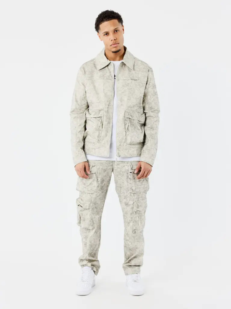 Cargo workwear multi-poches Blanc