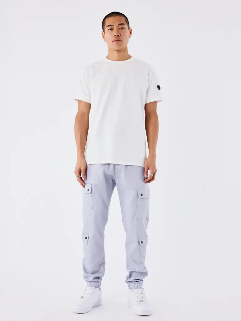 Cargo multi-poches avec serrage élastique Bleu Glacier