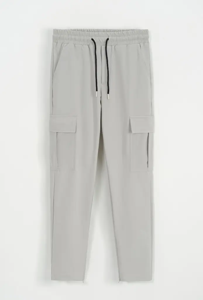 Pantalon cargo à poches Beige