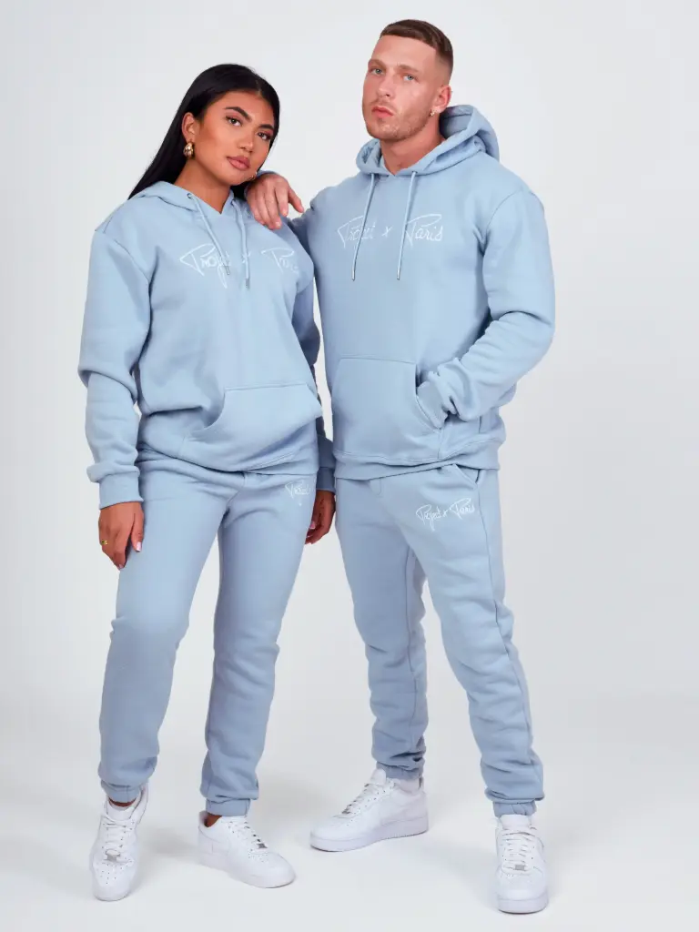 Sweat à Capuche Essentials Bleu Clair - LBW