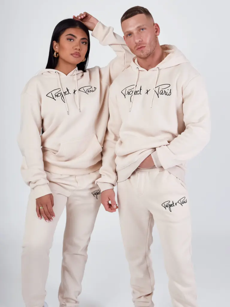 Sweat à Capuche Essentials Ivoire/Noir - IVBK
