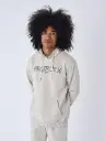 Sweat à Capuche broderie Contour Greige