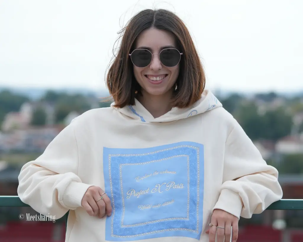 Sweat à Capuche Bandana Craie