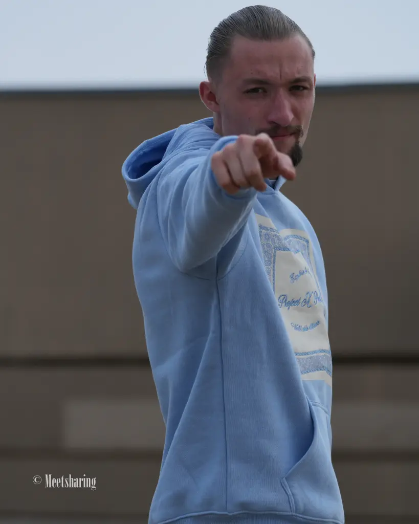 Sweat à Capuche Bandana Bleu
