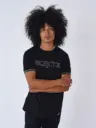 T-shirt broderie Contour Noir