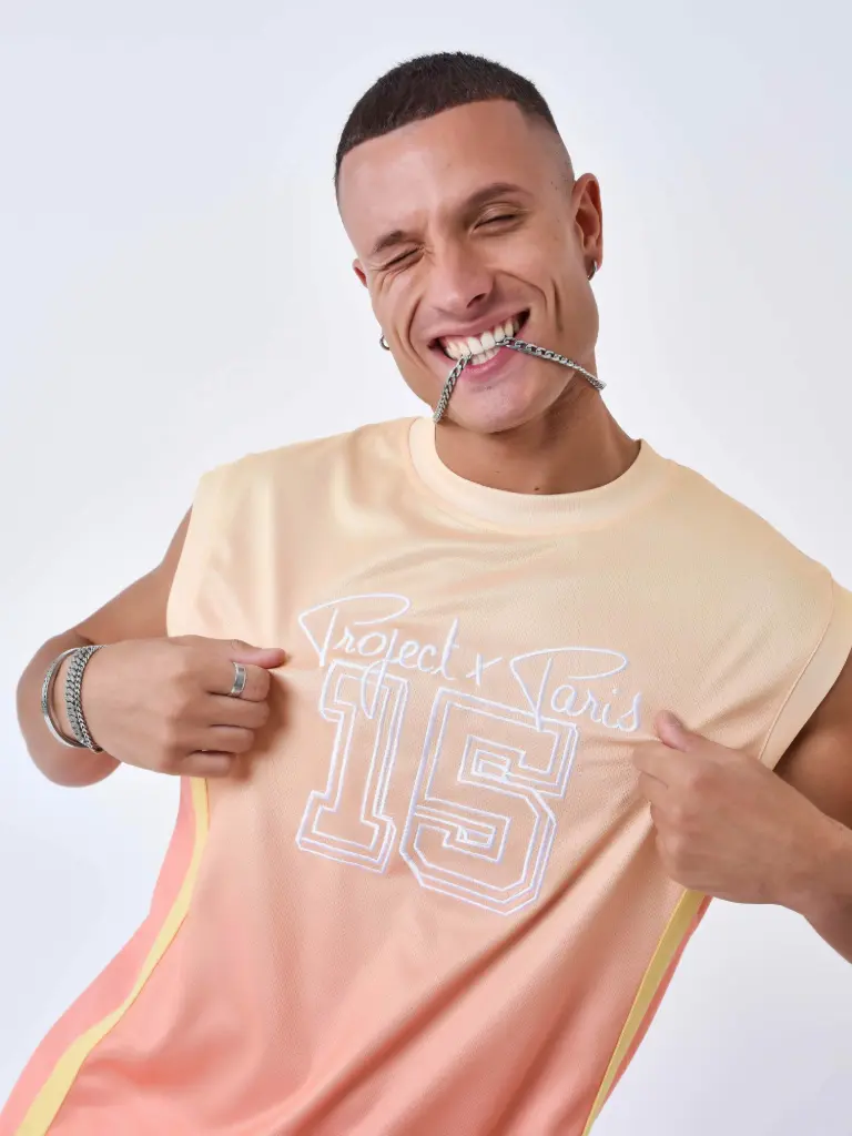 Débardeur style basketball Pêche - PC2