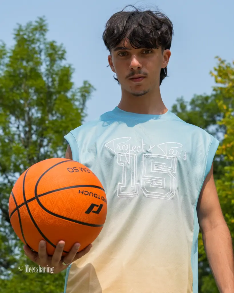 [2310039-AQ2-XS] Débardeur style basketball Bleu Ciel-AQ2 (XS)