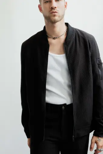 Veste plissé droite