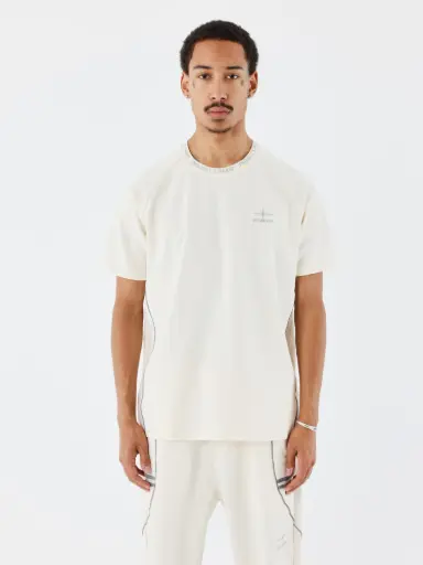 T-shirt large a détails réflechisant Craie