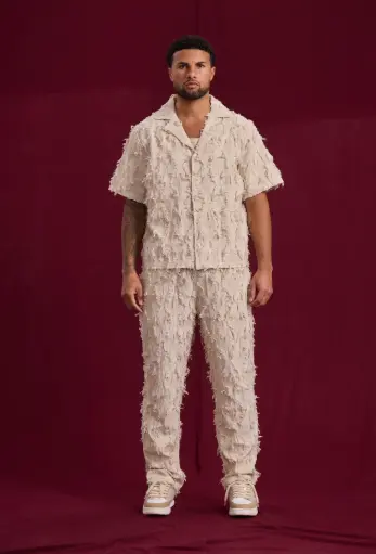 Pantalon effet lin