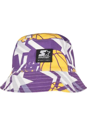 [ST254JAUNE] Bob Reversible Airball Bucket Hat (Jaune/violet)