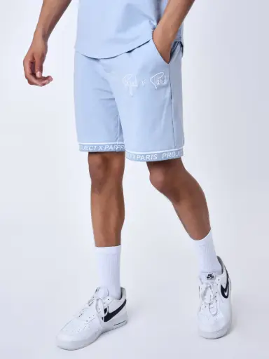 Short a bandes élastiques Bleu Clair - LB