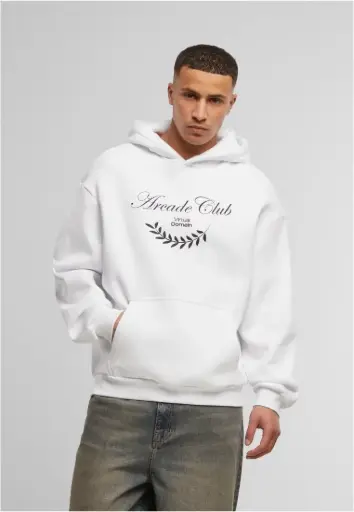 Arcade Club Fluffy Hoody Blanc